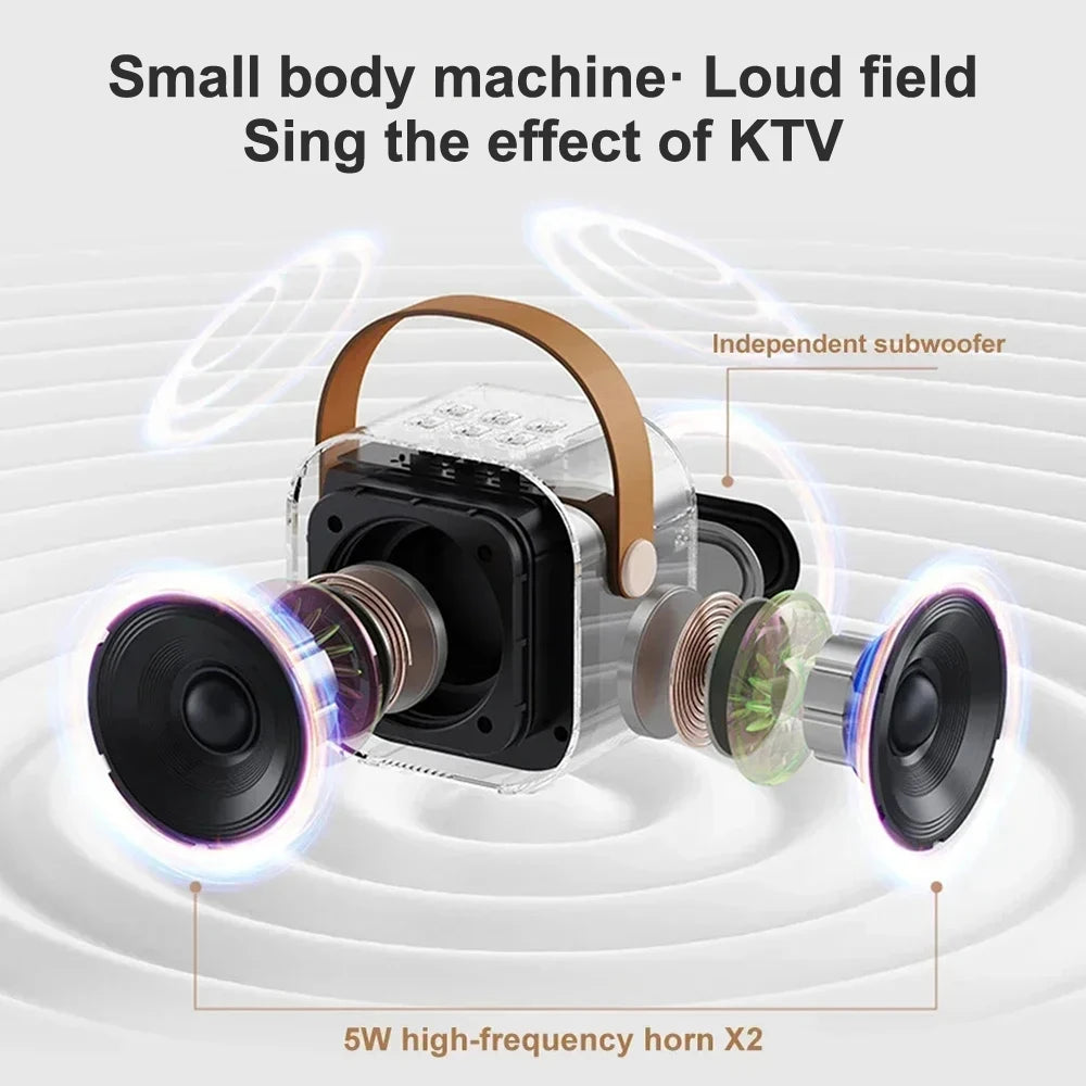 Wireless Karaoke Microphone with Bluetooth Speaker | Portable Singing Mic