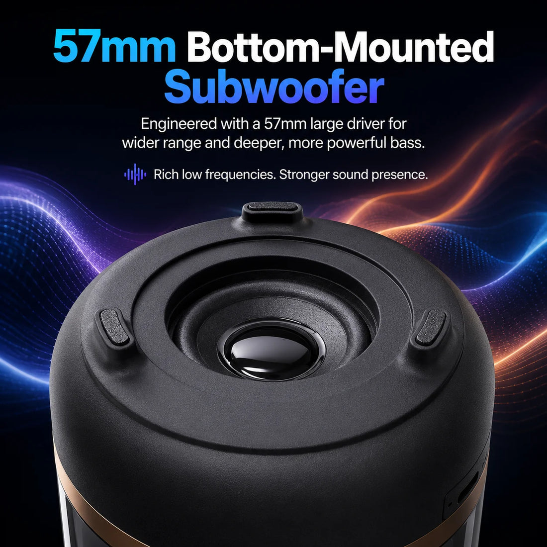 Portable Bluetooth Soundbar | Hi-Fi Bass Speaker with LED Breathing Lamp