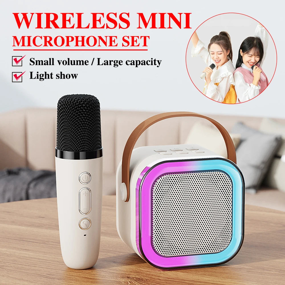 Wireless Karaoke Microphone with Bluetooth Speaker | Portable Singing Mic