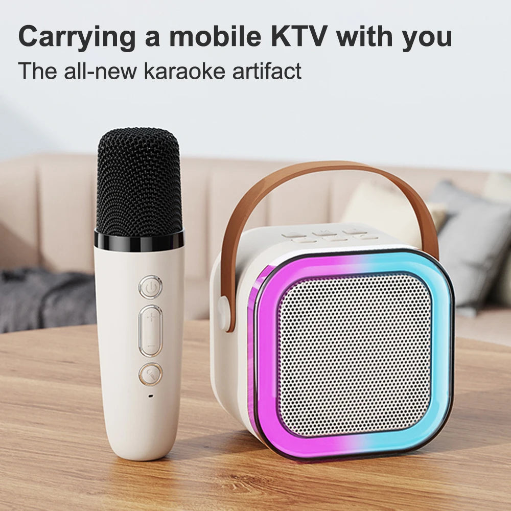 Wireless Karaoke Microphone with Bluetooth Speaker | Portable Singing Mic