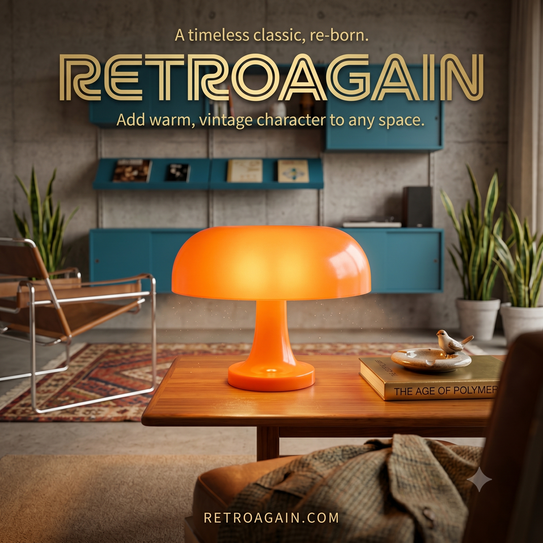 Mushroom LED Table Lamp | Retro Nordic Design – Bedside Décor Light