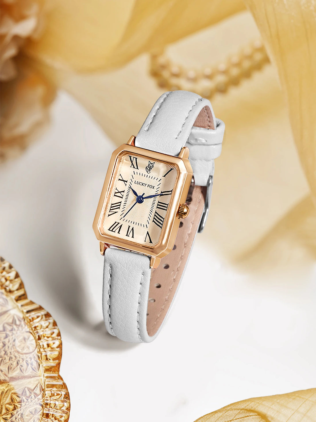 Vintage Square Leather Watch for Women – Retro Digital Quartz Wristwatch
