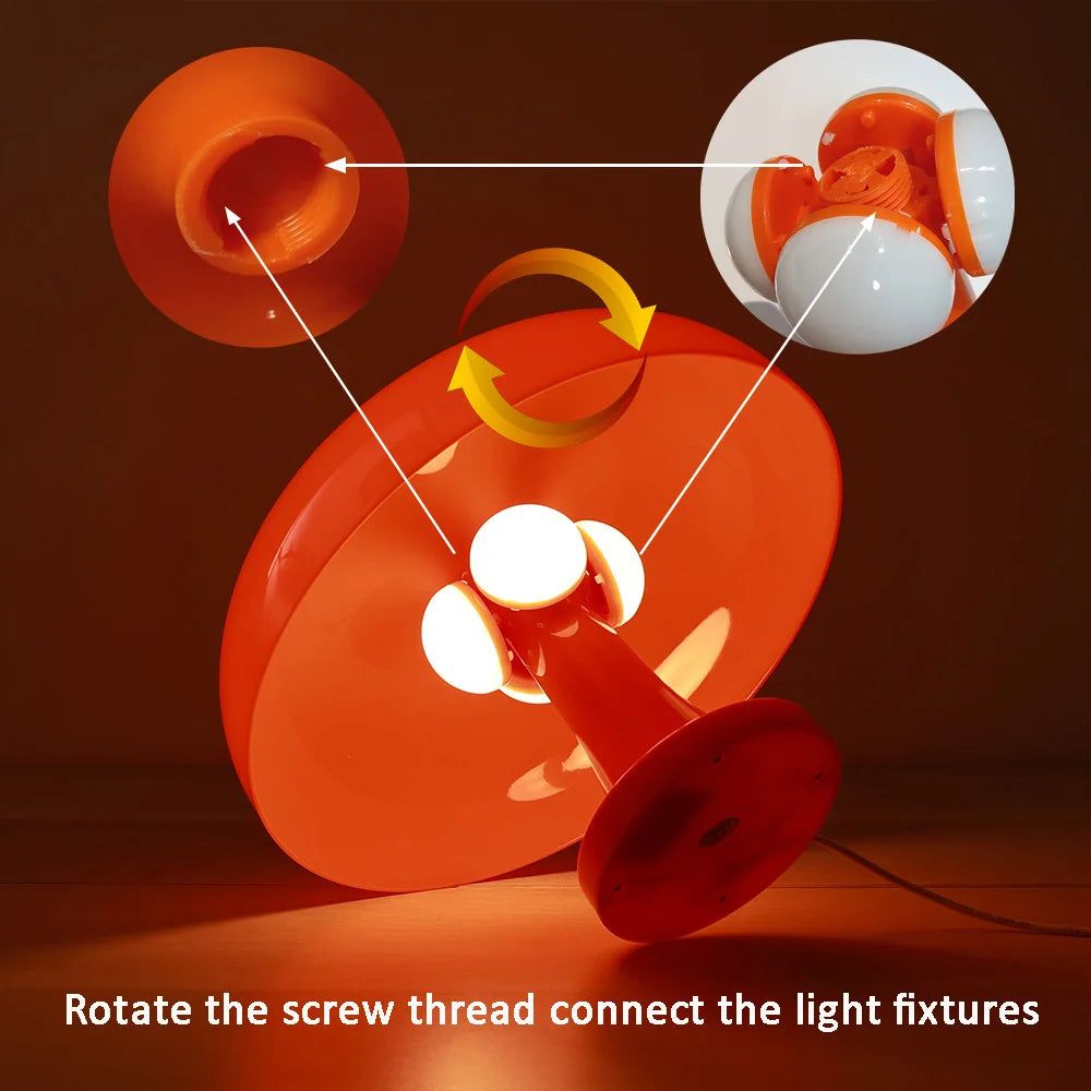 Mushroom LED Table Lamp | Retro Nordic Design – Bedside Décor Light