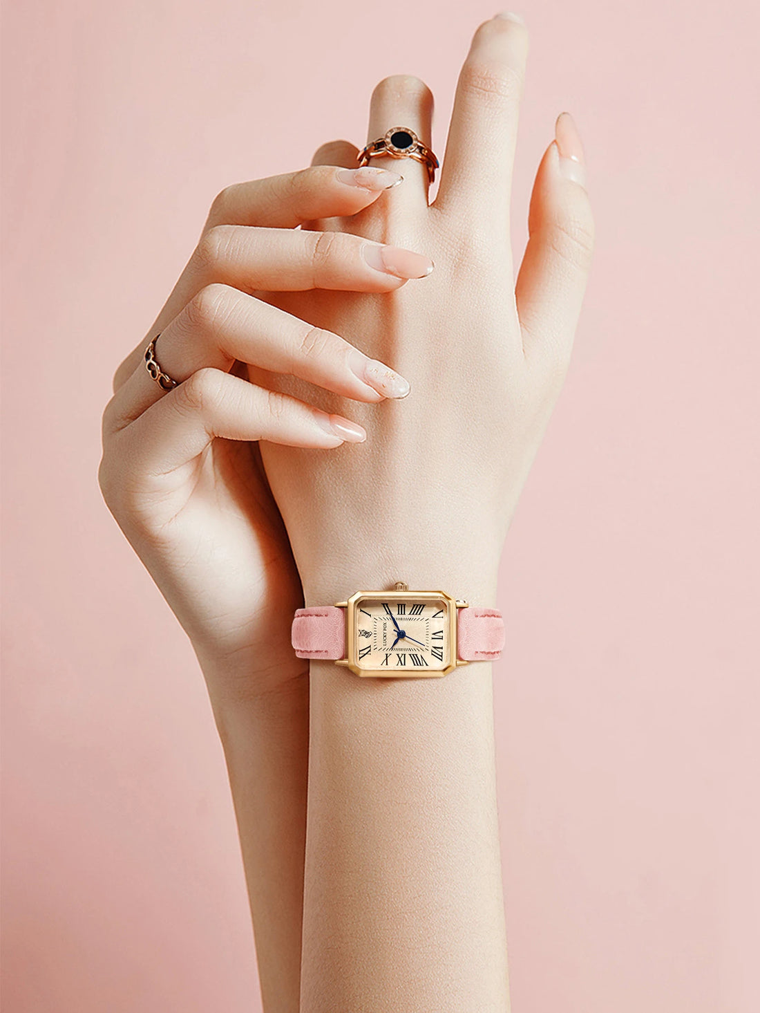 Vintage Square Leather Watch for Women – Retro Digital Quartz Wristwatch