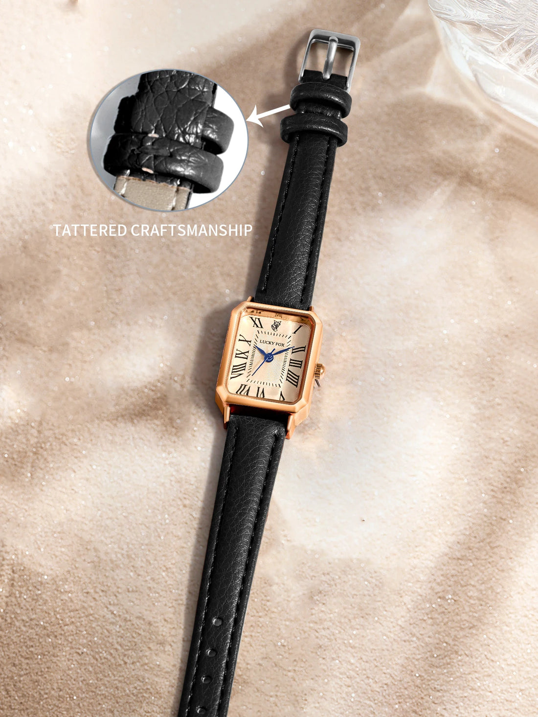 Vintage Square Leather Watch for Women – Retro Digital Quartz Wristwatch