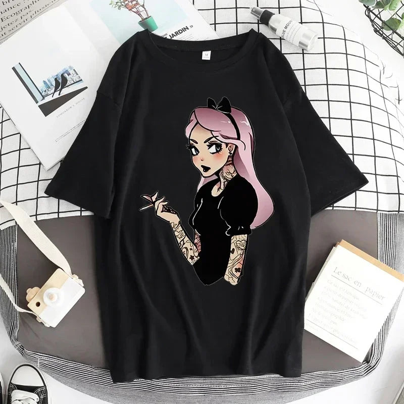 BLACKPINK Y2K Graphic Tee | Vintage Kpop Oversized T-Shirt Women