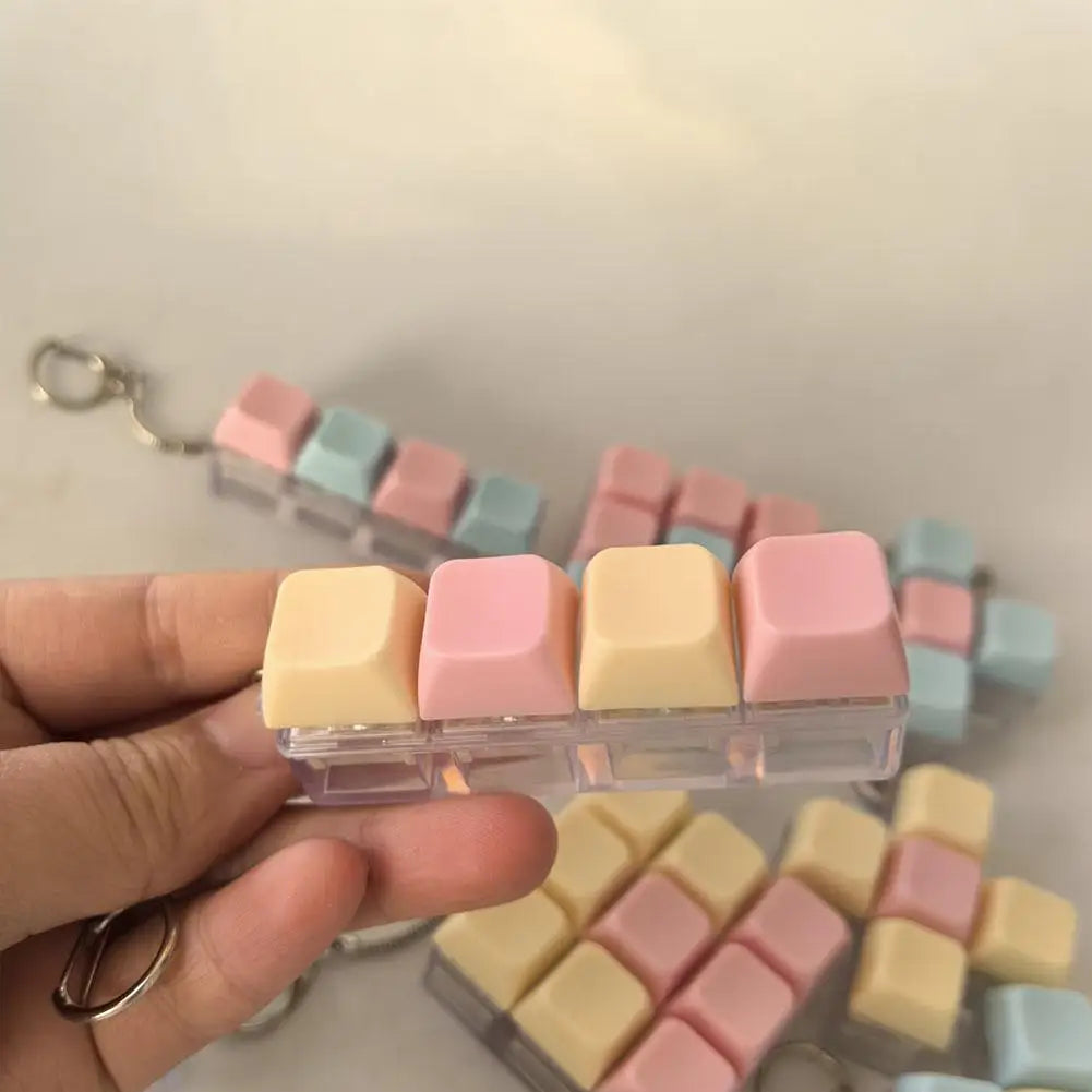 Keyboard Fidget Keychain | Portable Mechanical Click Toy