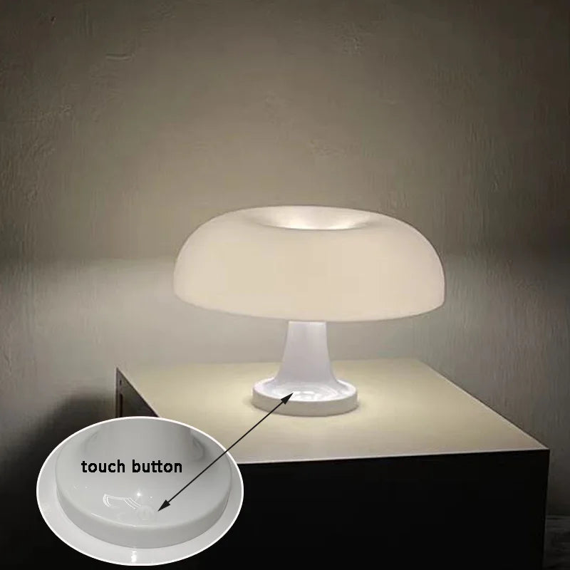 Mushroom LED Table Lamp | Retro Nordic Design – Bedside Décor Light