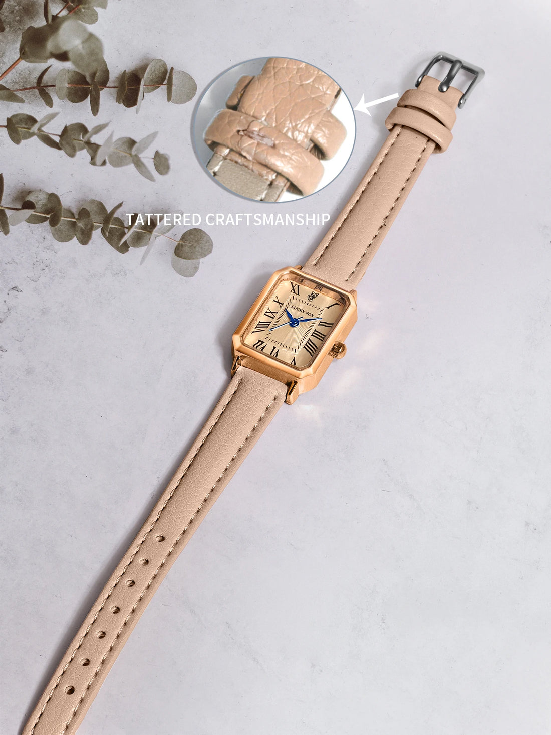 Vintage Square Leather Watch for Women – Retro Digital Quartz Wristwatch