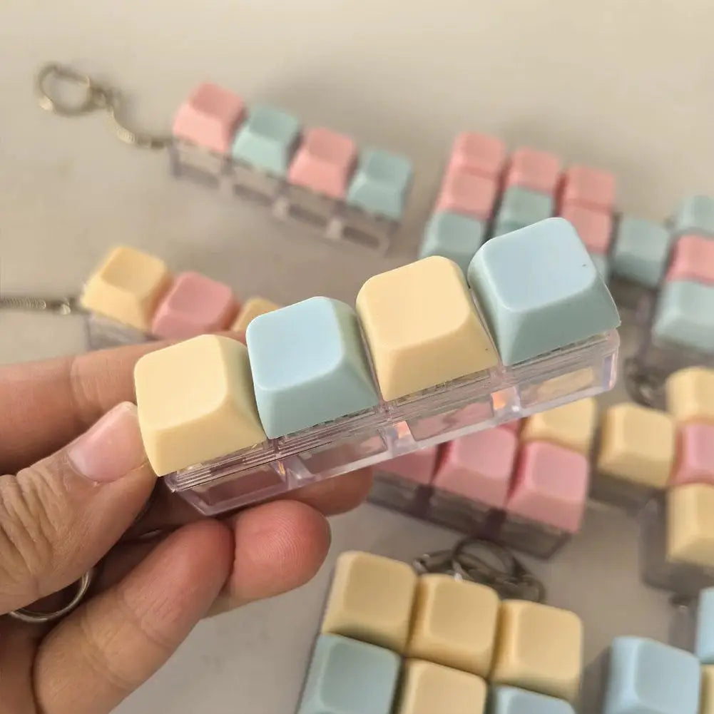Keyboard Fidget Keychain | Portable Mechanical Click Toy