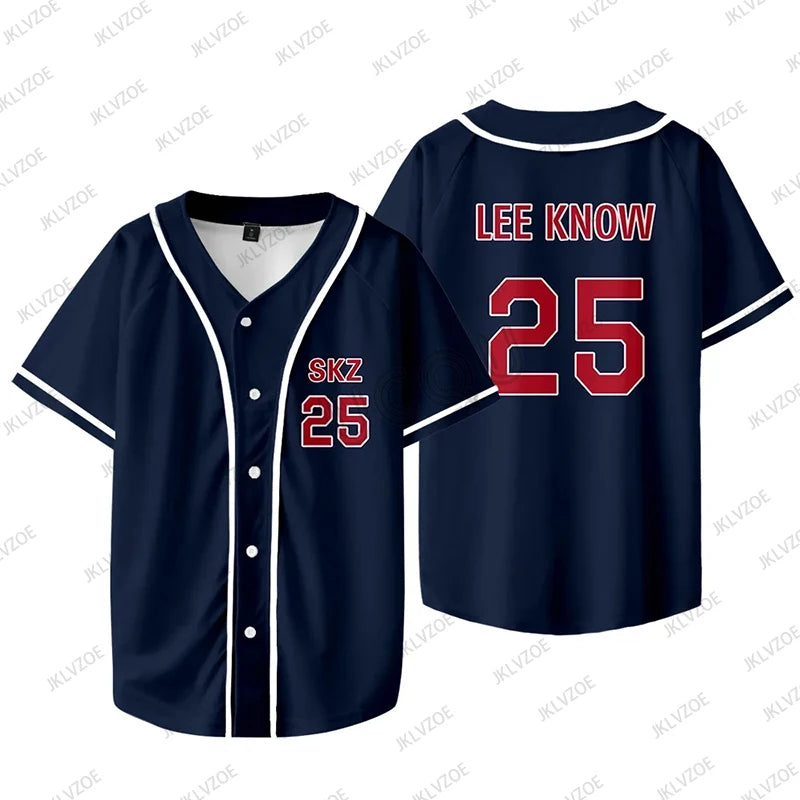 Y2K KPOP Baseball Jersey | Oversized Graphic Streetwear Tee – Unisex