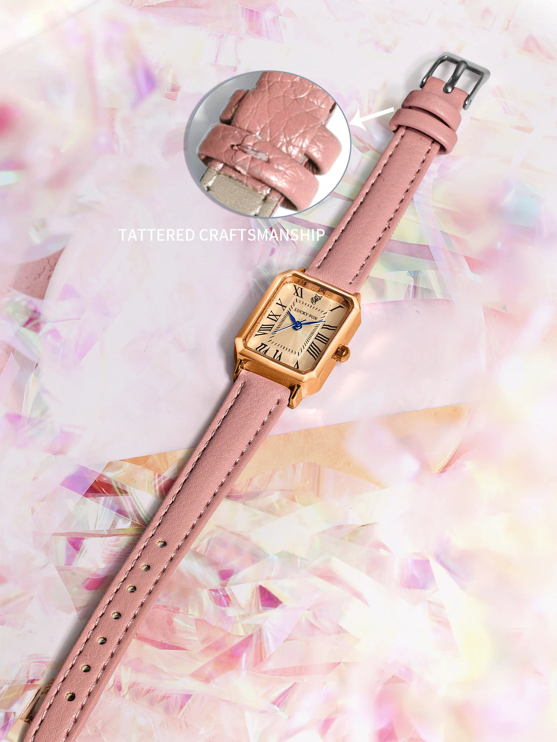 Vintage Square Leather Watch for Women – Retro Digital Quartz Wristwatch