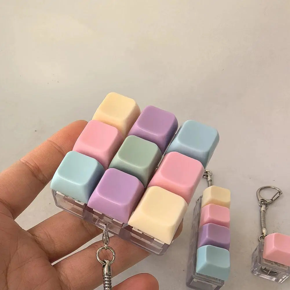 Keyboard Fidget Keychain | Portable Mechanical Click Toy