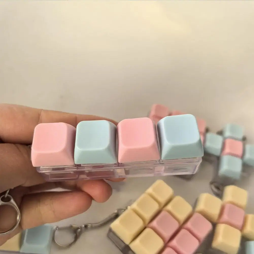 Keyboard Fidget Keychain | Portable Mechanical Click Toy