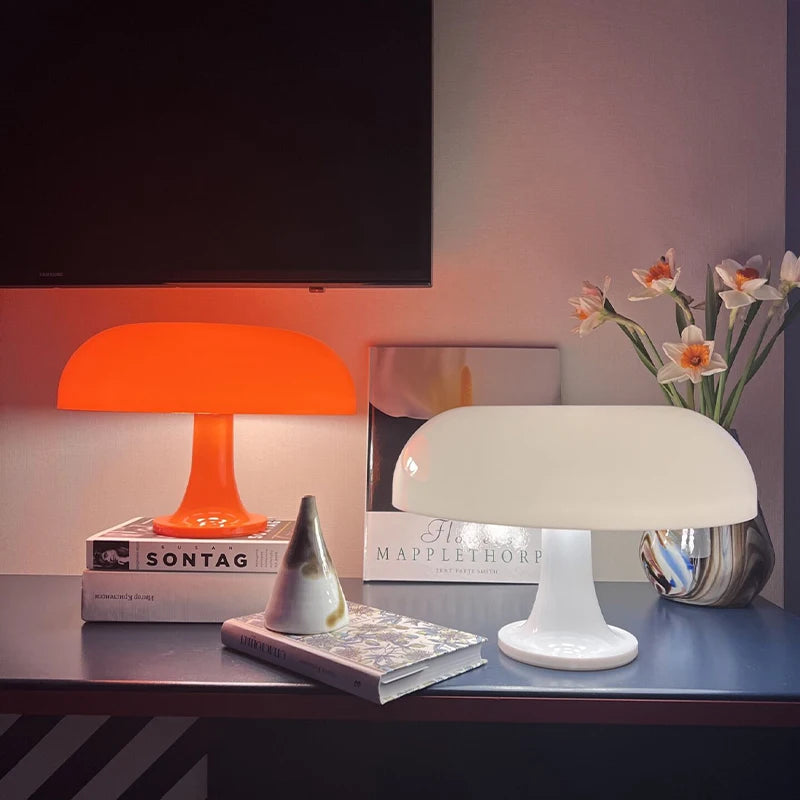 Mushroom LED Table Lamp | Retro Nordic Design – Bedside Décor Light