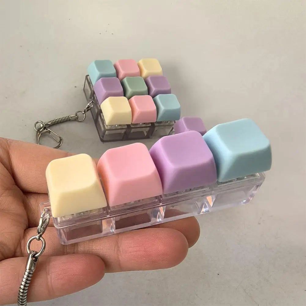 Keyboard Fidget Keychain | Portable Mechanical Click Toy