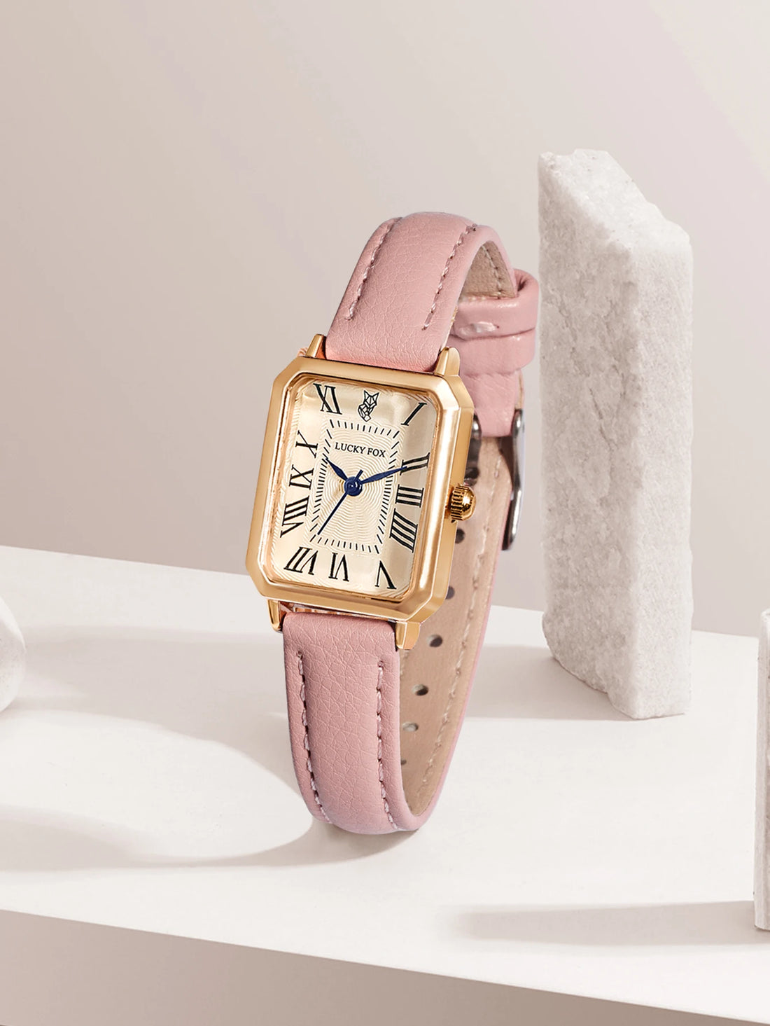 Vintage Square Leather Watch for Women – Retro Digital Quartz Wristwatch