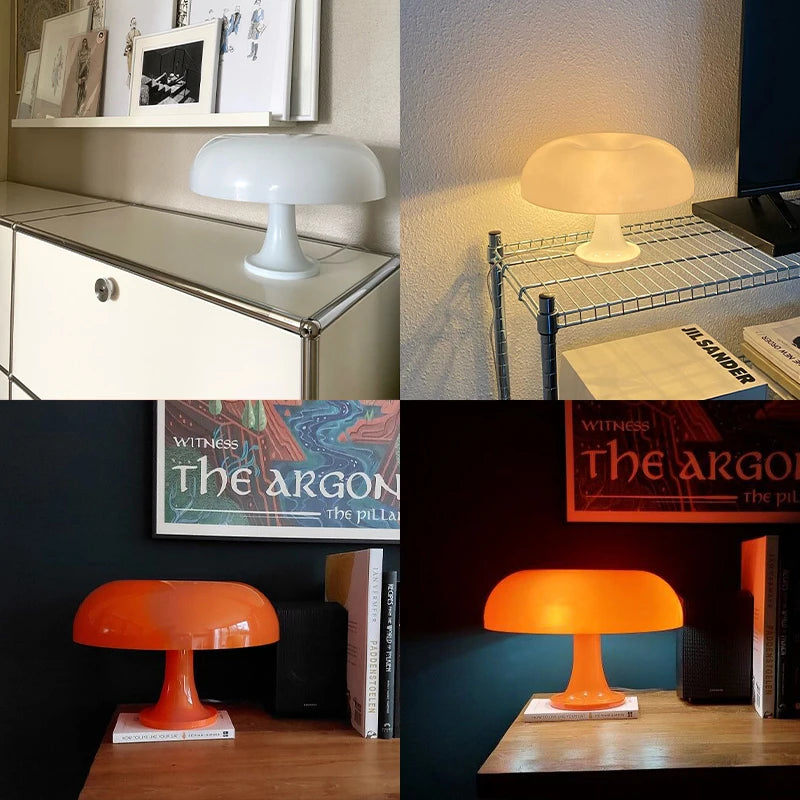 Mushroom LED Table Lamp | Retro Nordic Design – Bedside Décor Light
