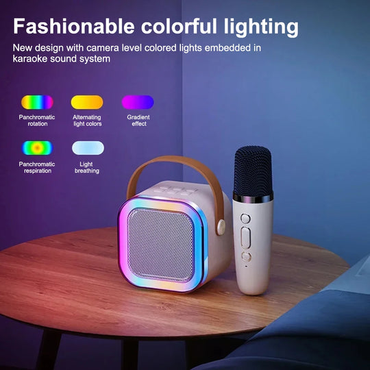 Wireless Karaoke Microphone with Bluetooth Speaker | Portable Singing Mic