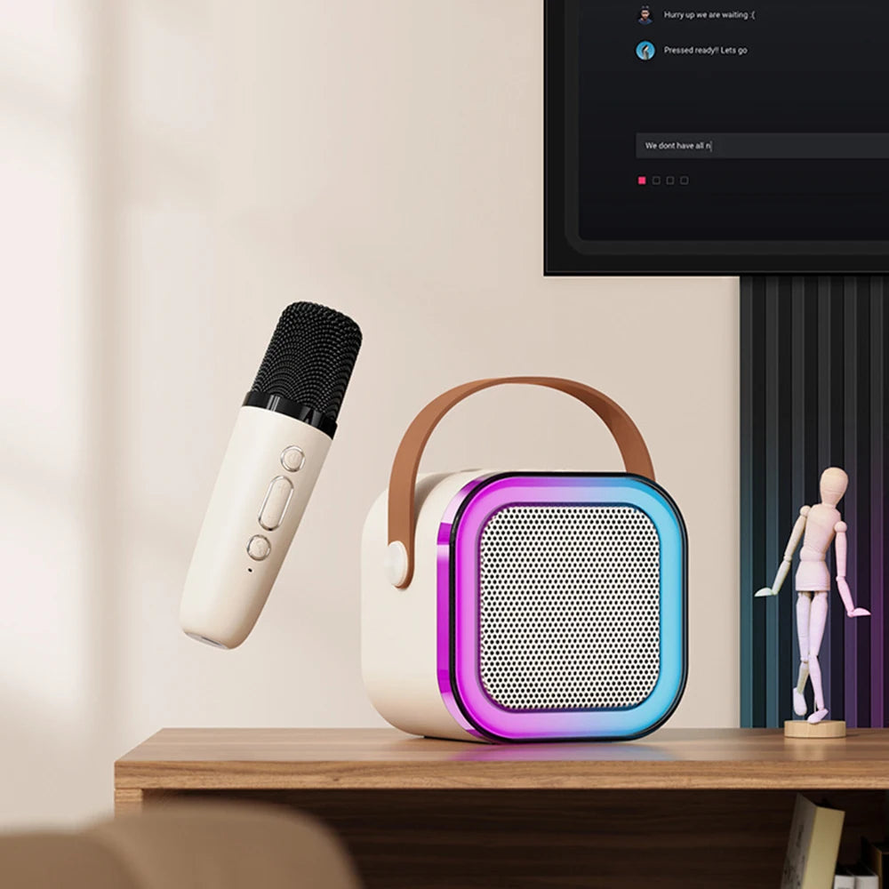 Wireless Karaoke Microphone with Bluetooth Speaker | Portable Singing Mic