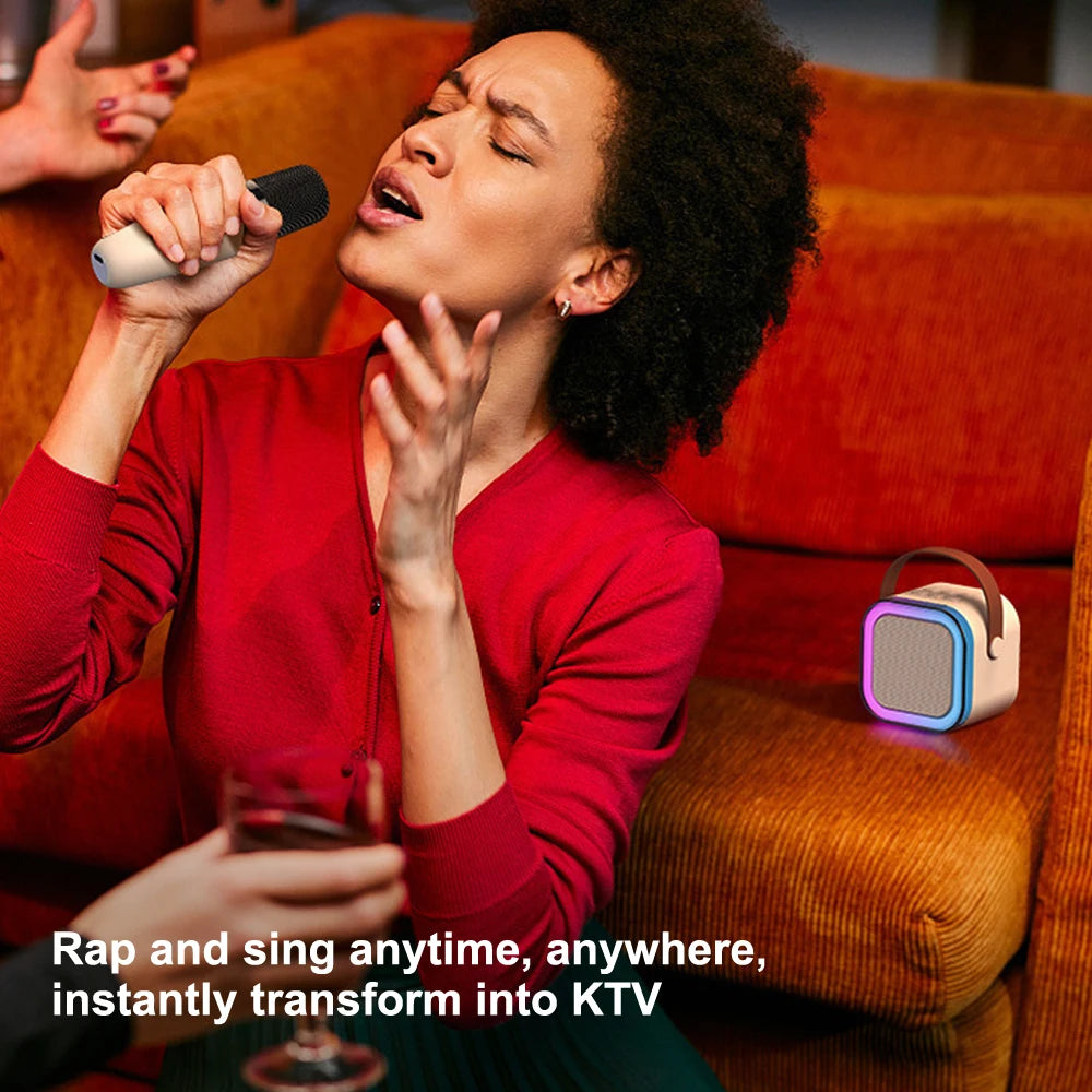 Wireless Karaoke Microphone with Bluetooth Speaker | Portable Singing Mic