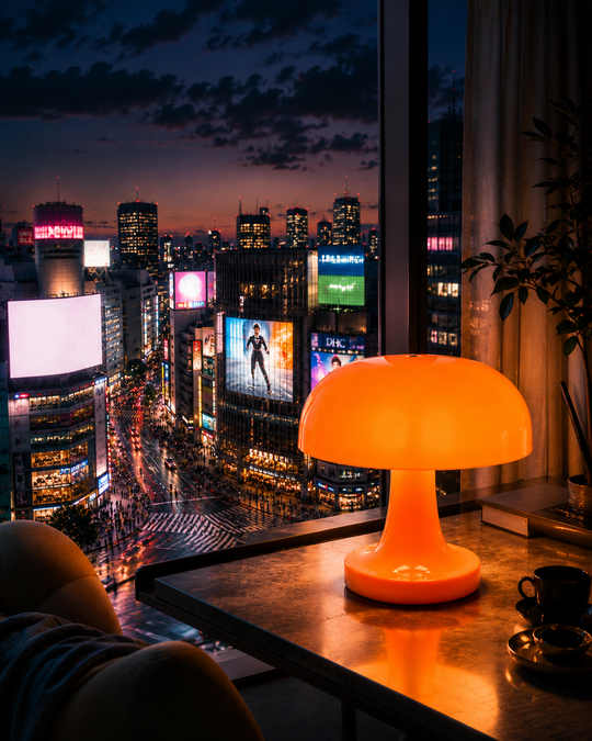 Mushroom LED Table Lamp | Retro Nordic Design – Bedside Décor Light