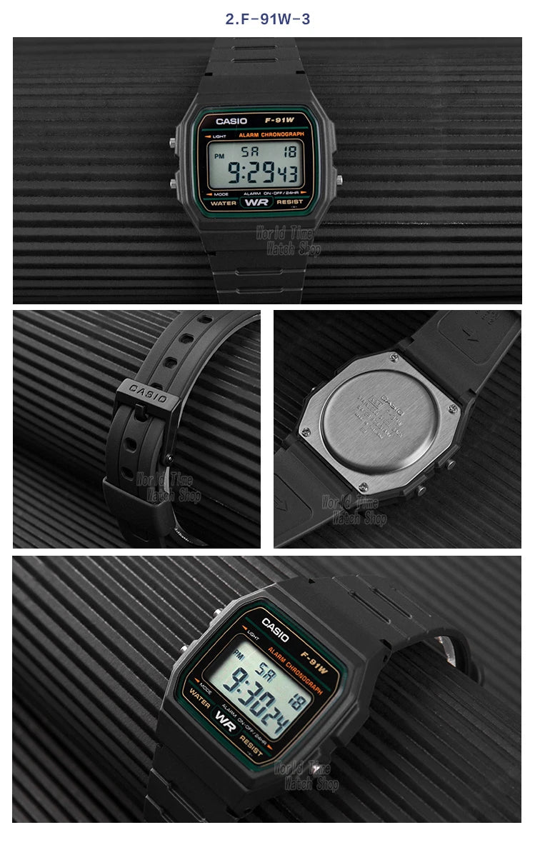 Casio F-91W Digital Watch | Classic Waterproof Sports Watch