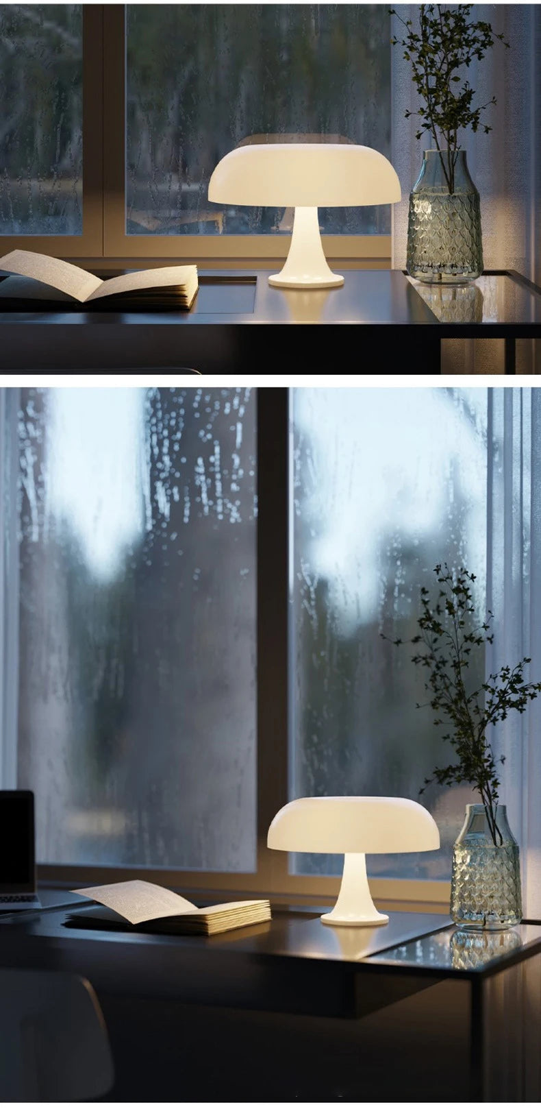Mushroom LED Table Lamp | Retro Nordic Design – Bedside Décor Light