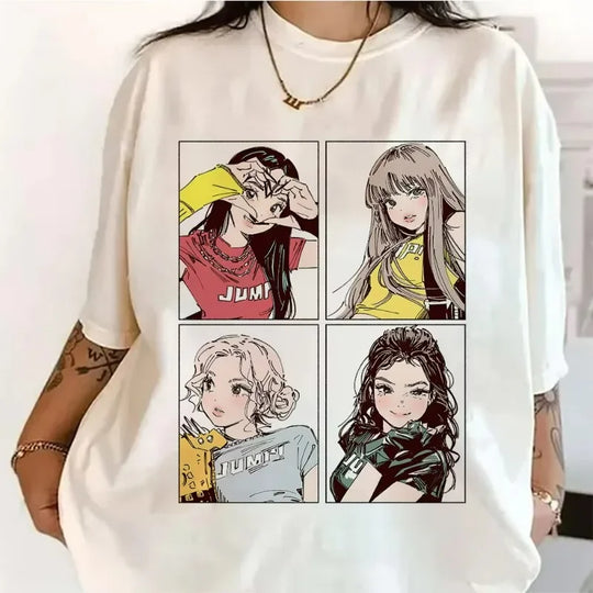 BLACKPINK Y2K Graphic Tee | Vintage Kpop Oversized T-Shirt Women