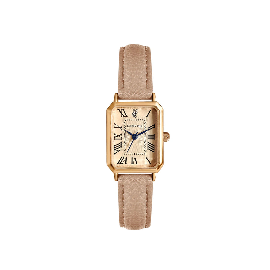Vintage Square Leather Watch for Women – Retro Digital Quartz Wristwatch