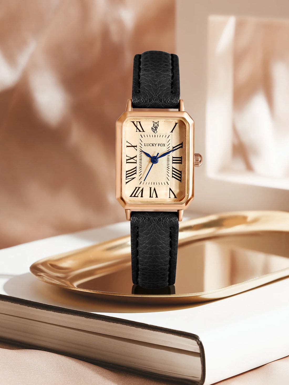 Vintage Square Leather Watch for Women – Retro Digital Quartz Wristwatch