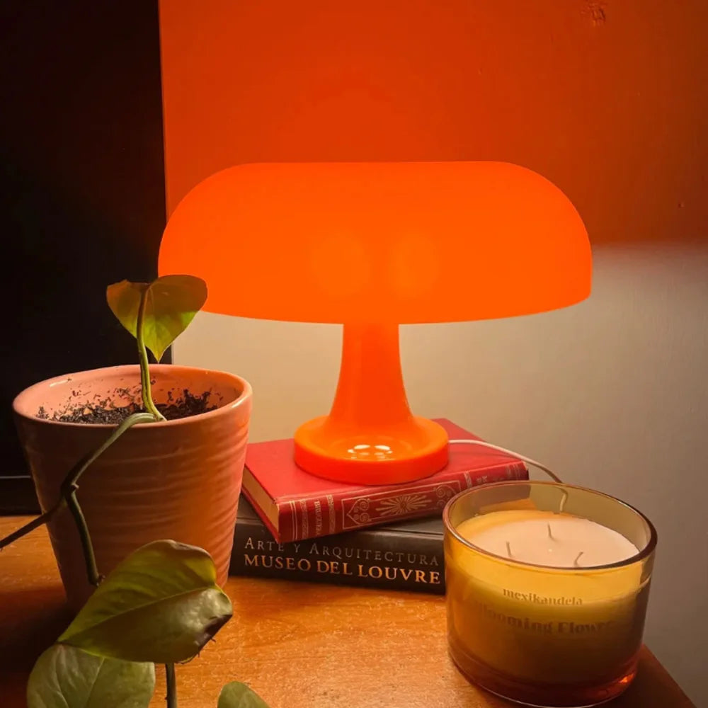 Mushroom LED Table Lamp | Retro Nordic Design – Bedside Décor Light