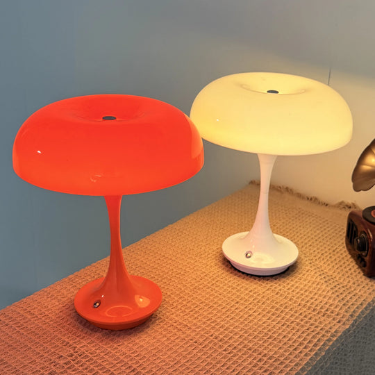 Retro Mushroom Touch Lamp | 3-Color LED Night Light – Rechargeable Cordless