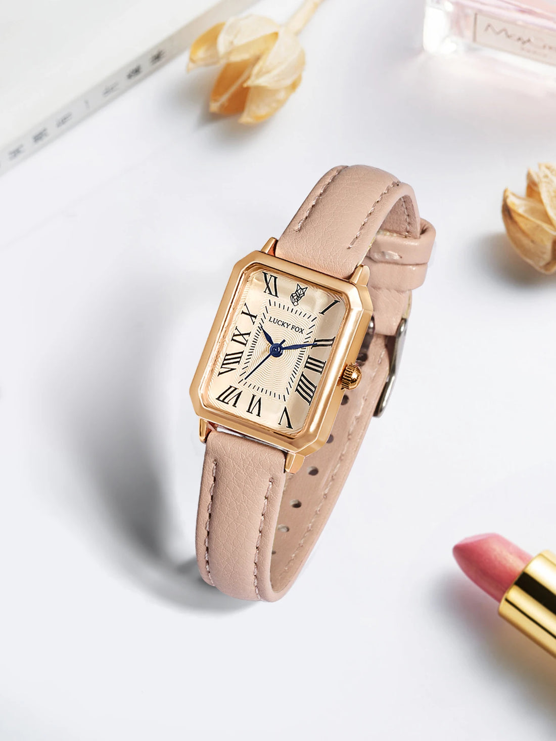 Vintage Square Leather Watch for Women – Retro Digital Quartz Wristwatch
