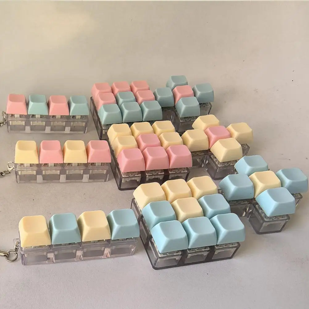 Keyboard Fidget Keychain | Portable Mechanical Click Toy