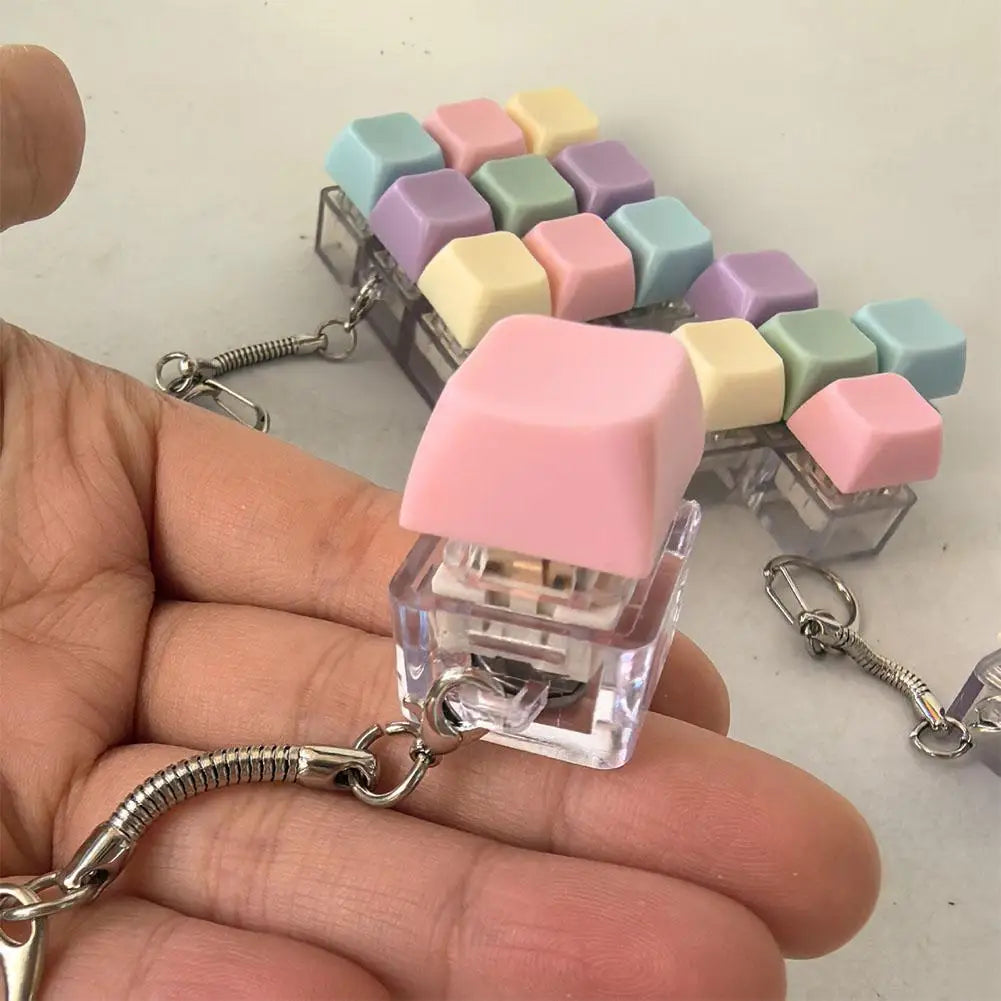 Keyboard Fidget Keychain | Portable Mechanical Click Toy