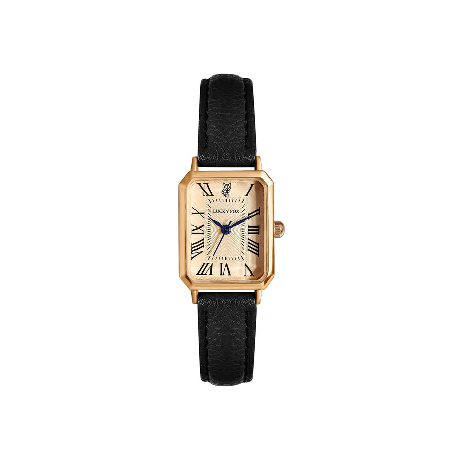Vintage Square Leather Watch for Women – Retro Digital Quartz Wristwatch