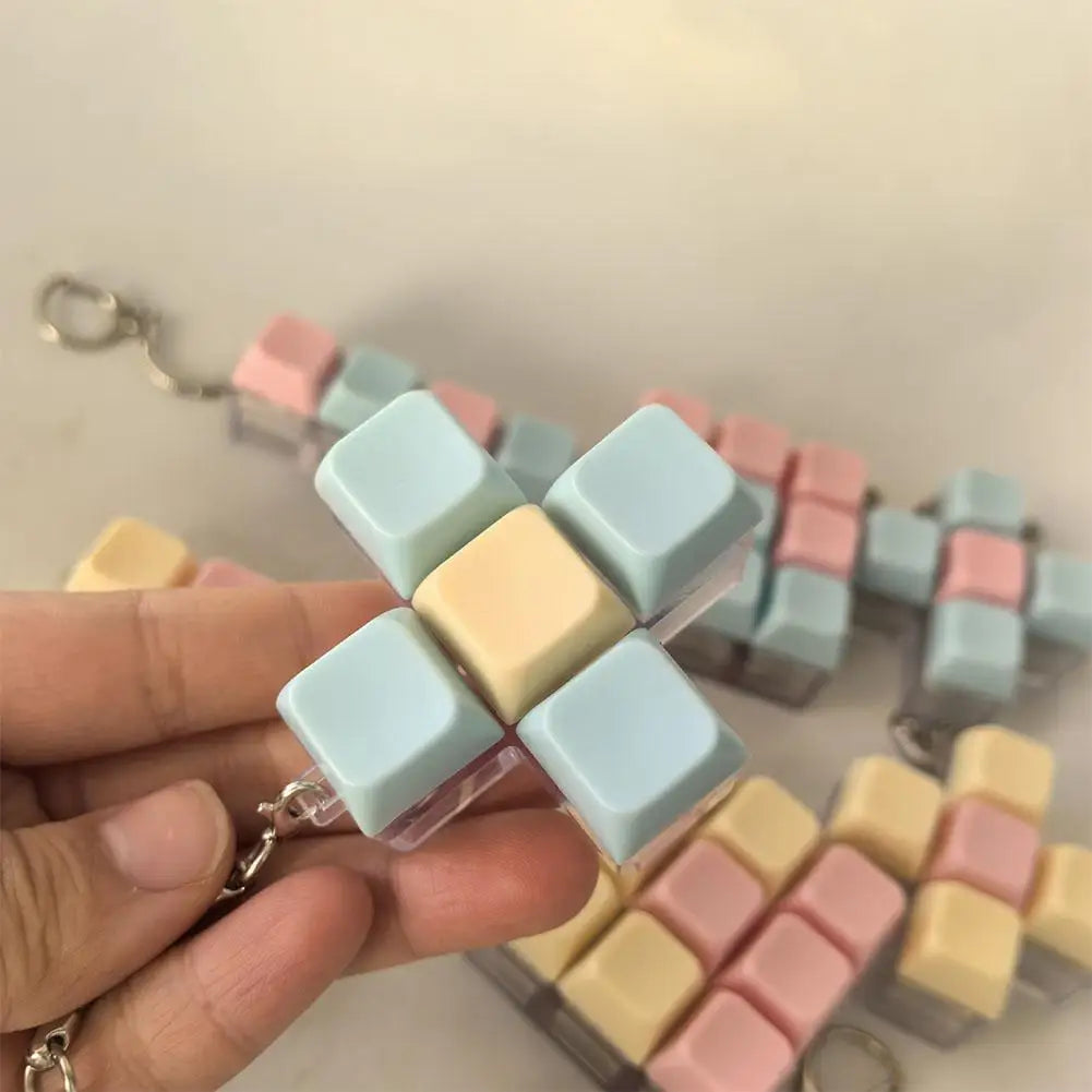 Keyboard Fidget Keychain | Portable Mechanical Click Toy