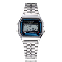 Retro LED Digital Watch for Men | Stainless Steel Business Watch