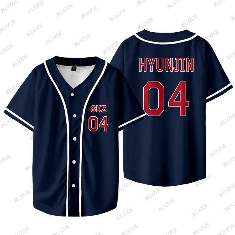 Y2K KPOP Baseball Jersey | Oversized Graphic Streetwear Tee – Unisex