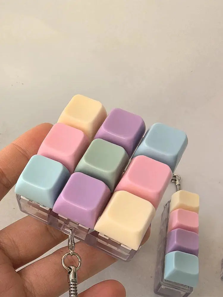 Keyboard Fidget Keychain | Portable Mechanical Click Toy