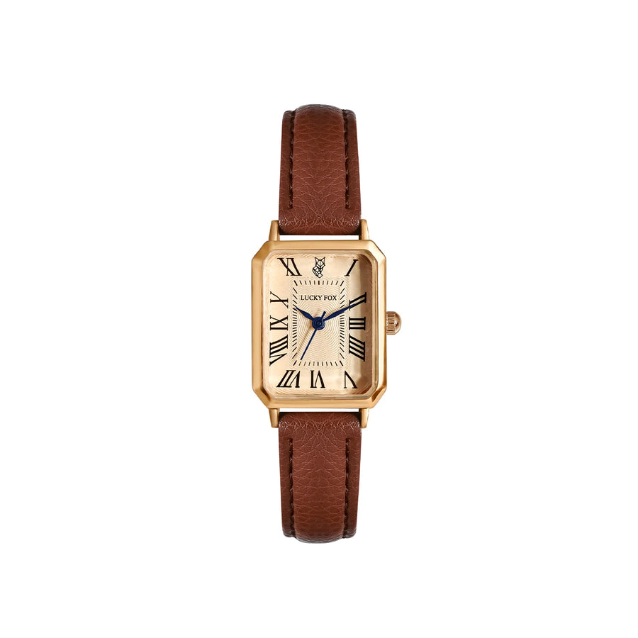 Vintage Square Leather Watch for Women – Retro Digital Quartz Wristwatch