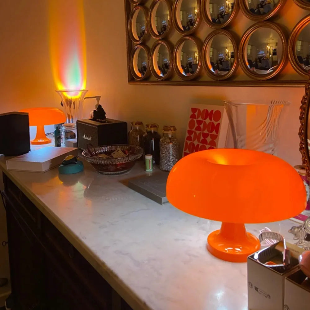 Mushroom LED Table Lamp | Retro Nordic Design – Bedside Décor Light