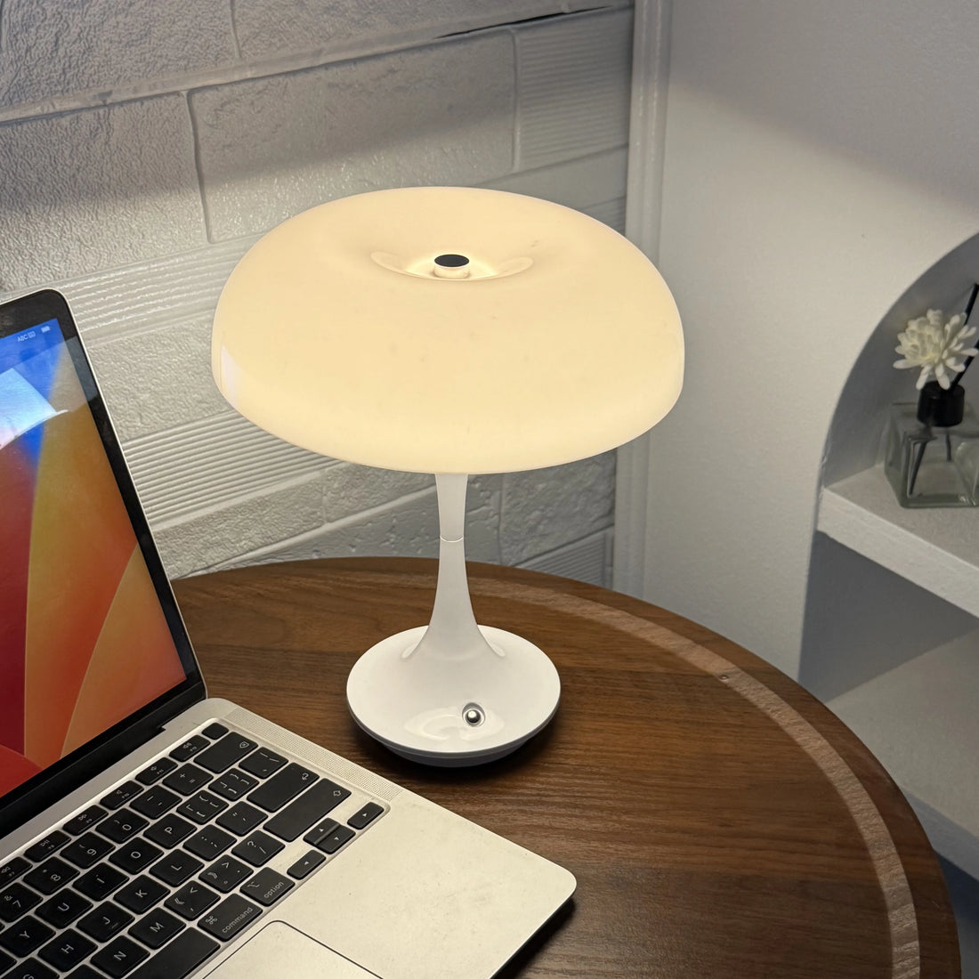 Retro Mushroom Touch Lamp | 3-Color LED Night Light – Rechargeable Cordless