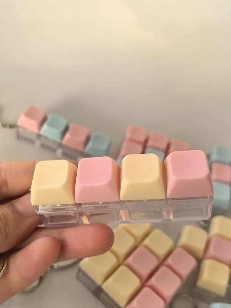 Keyboard Fidget Keychain | Portable Mechanical Click Toy