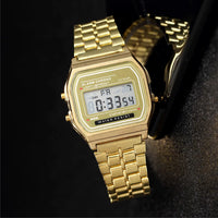 Retro LED Digital Watch for Men | Stainless Steel Business Watch