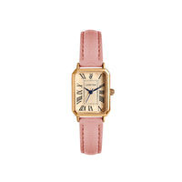 Vintage Square Leather Watch for Women – Retro Digital Quartz Wristwatch