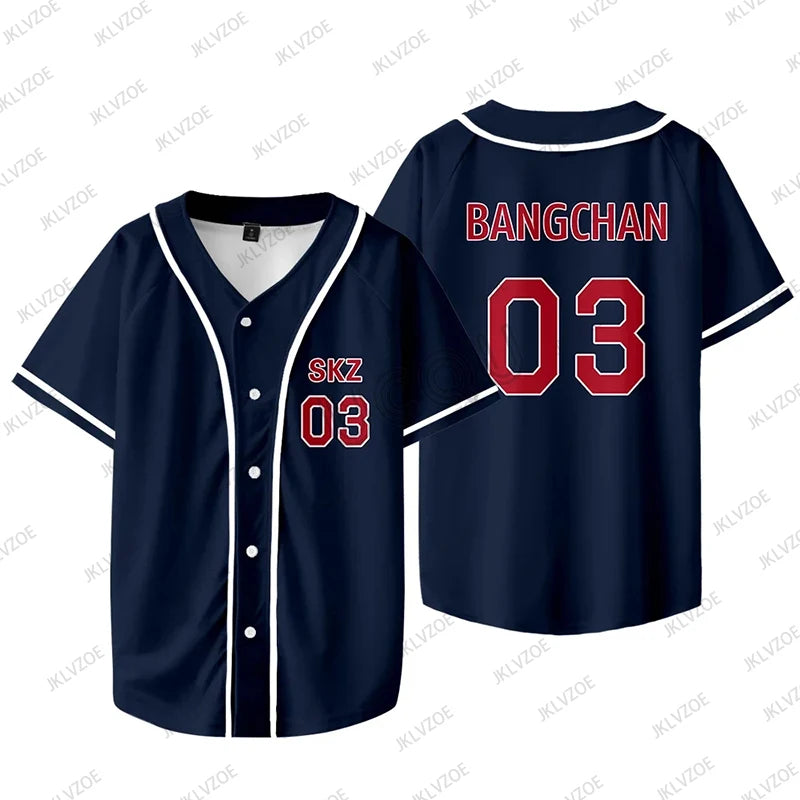 Y2K KPOP Baseball Jersey | Oversized Graphic Streetwear Tee – Unisex