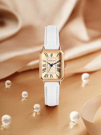 Vintage Square Leather Watch for Women – Retro Digital Quartz Wristwatch