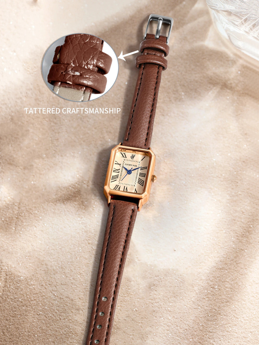 Vintage Square Leather Watch for Women – Retro Digital Quartz Wristwatch